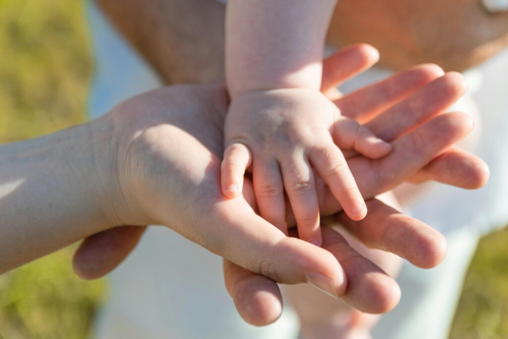 parent and child's hands
